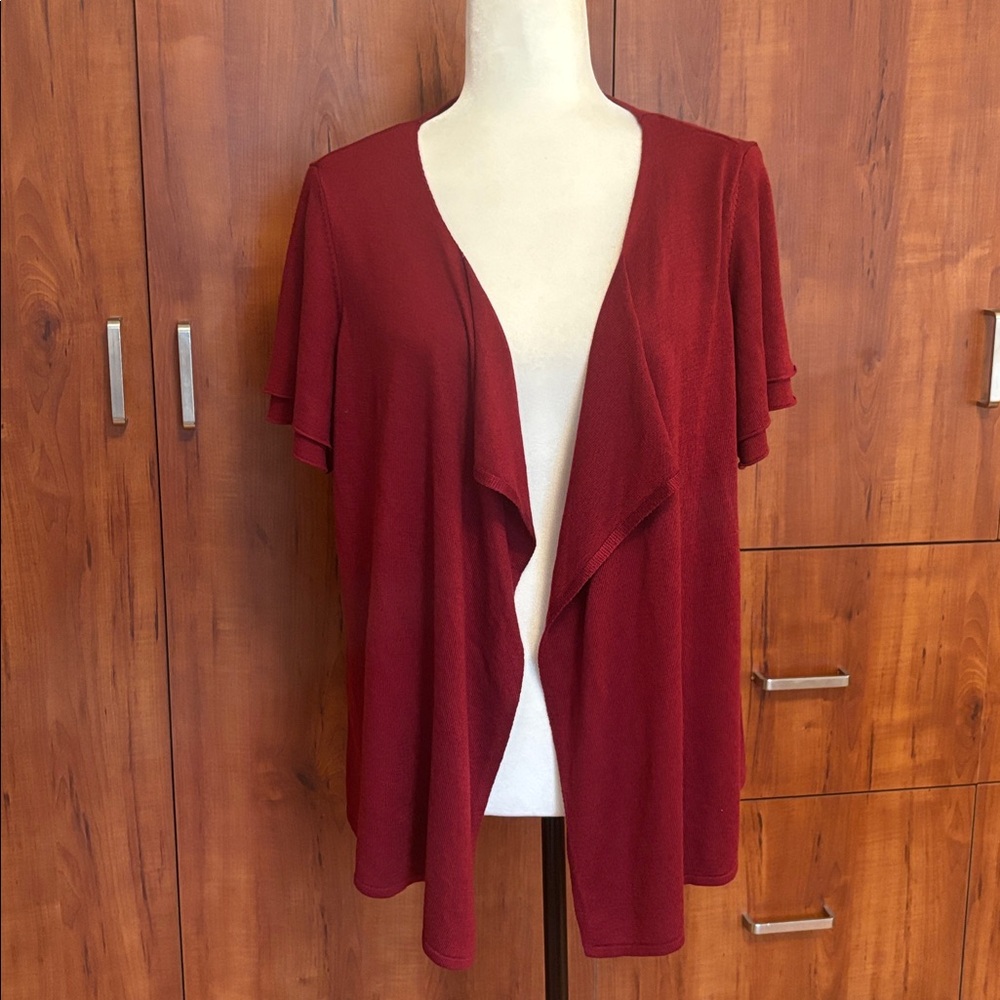 Reitmans Burgundy Knit Top/Cardigan